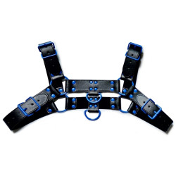BDSMaster Harnais Fetish Oros Noir-Bleu
